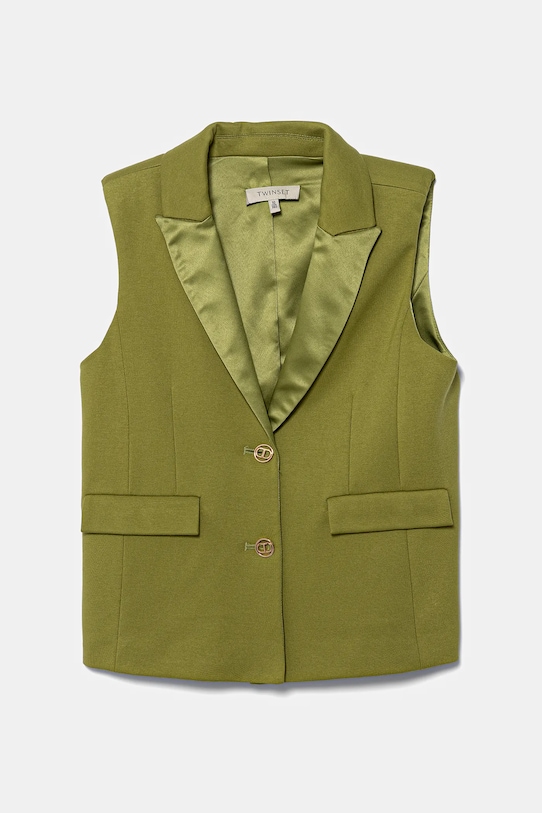 Twinset kamizelka dziecięca 252GJ2114 zielony ZW25