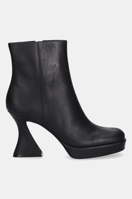 Jeffrey Campbell botki skórzane HUMANITY U92.B01 czarny ZW25
