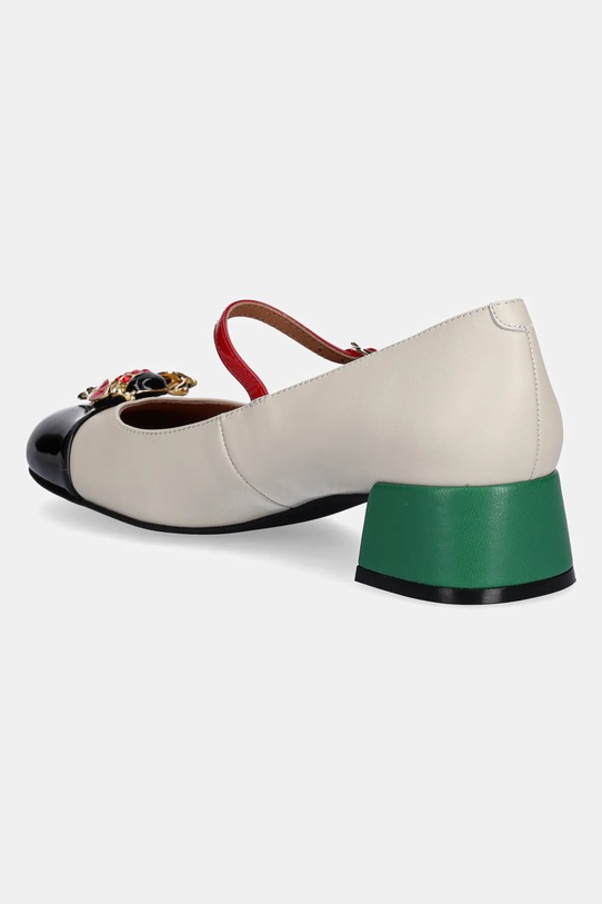 Obuwie Jeffrey Campbell czółenka skórzane JITTERBUG U88.05A beżowy