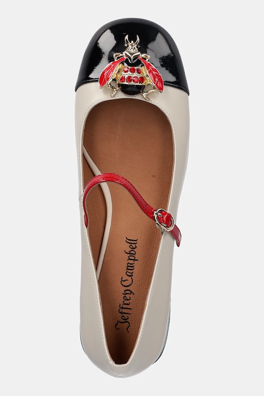 Jeffrey Campbell pantofi de piele JITTERBUG bej U88.05A