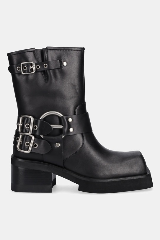 Jeffrey Campbell botki skórzane STUBBORN C529D.E501 czarny ZW25
