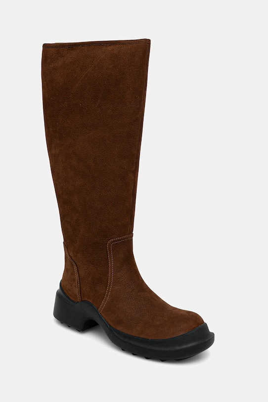 Jeffrey Campbell cizme din nubuc FORTE izolat maro JCD.347.4.01