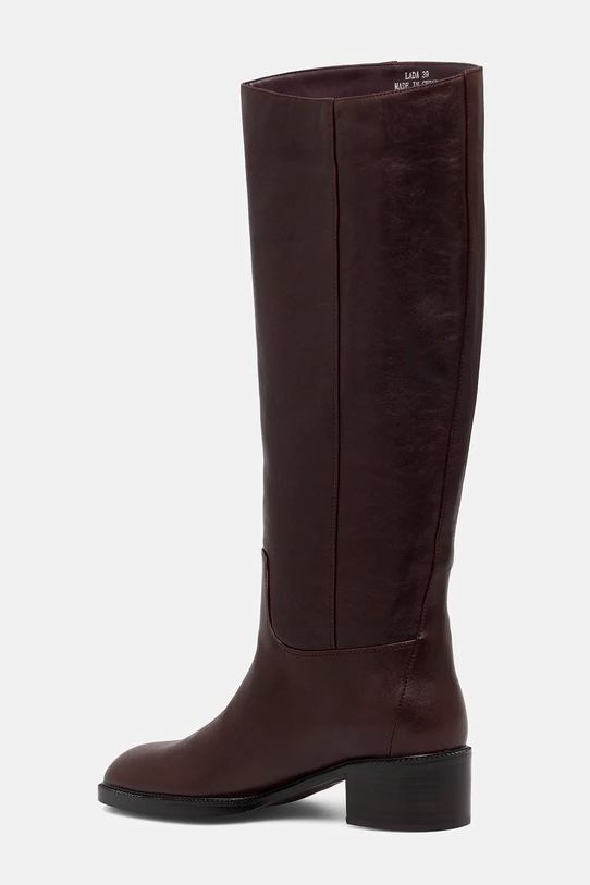 Boty Kožené kozačky Jeffrey Campbell LADA U321.N01.003 burgundské