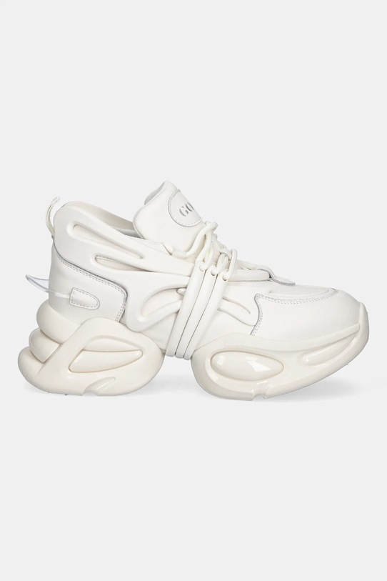 GOE sneakersy skórzane OO2N4027 OO2N4027.WHITE beżowy ZW25