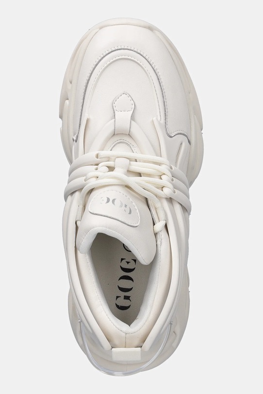 GOE sneakersy skórzane OO2N4027 beżowy OO2N4027.WHITE