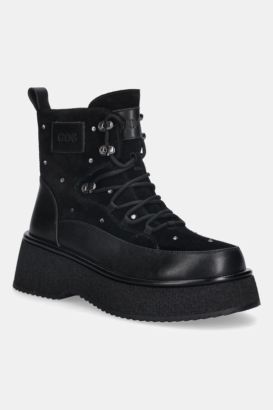 GOE botki skórzane 5-8 cm czarny SS2N4140.BLACK