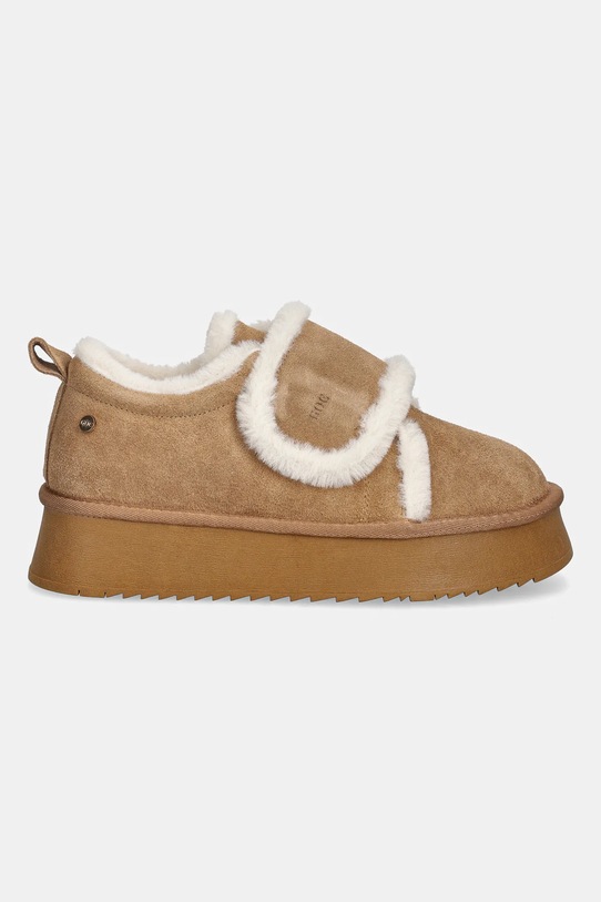 GOE śniegowce zamszowe SS2N4303.BROWN beżowy ZW25
