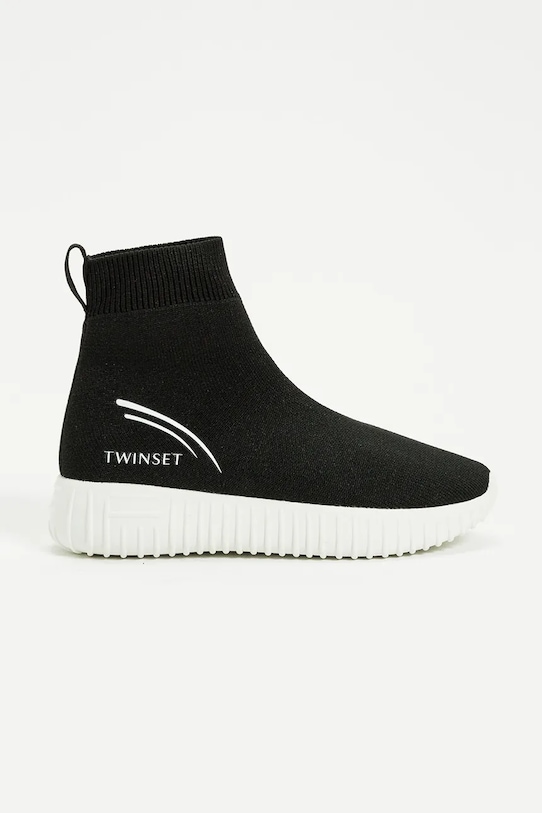 Twinset sneakersy dziecięce wysoka czarny 252GCJ016