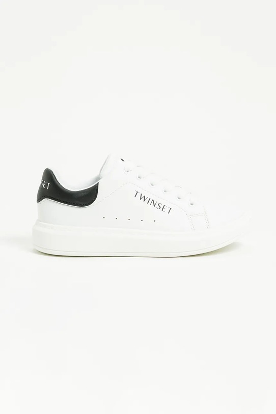 Twinset sneakersy skórzane dziecięce syntetyczny biały 252GCJ010
