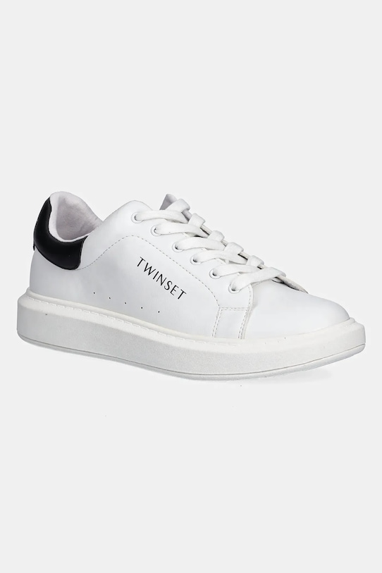 Twinset sneakersy skórzane dziecięce syntetyczny biały 252GCJ010