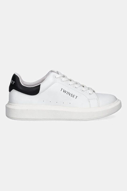 Twinset sneakersy skórzane dziecięce 252GCJ010 biały ZW25