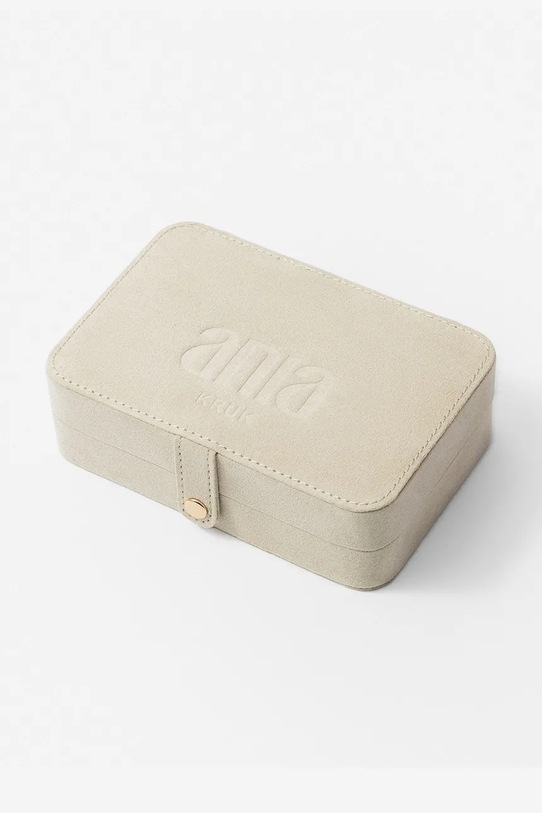 ANIA KRUK szkatułka na biżuterię 15,8 × 10,8 × 4,8 cm beżowy AWTEA0019