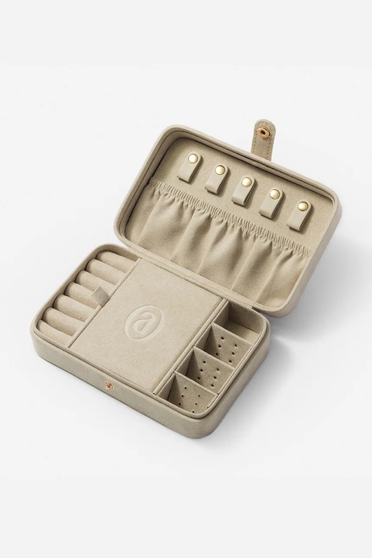 ANIA KRUK szkatułka na biżuterię 15,8 × 10,8 × 4,8 cm AWTEA0019 beżowy ZW25