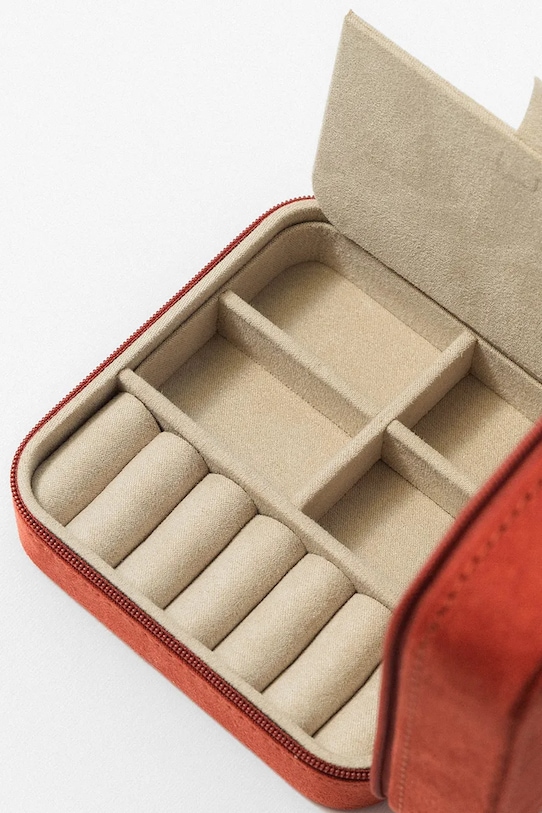 ANIA KRUK szkatułka na biżuterię 11,2 × 11,2 × 5,8 cm czerwony AWTEA0025