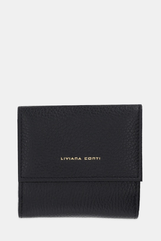 Liviana Conti portfel skórzany skóra licowa czarny A5WB53