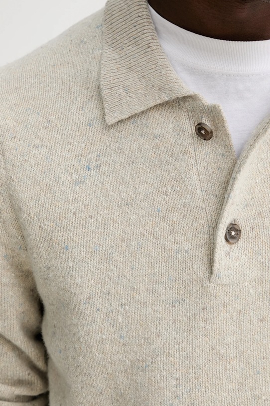 Marc O'Polo sweter z dodatkiem wełny 530506660390 beżowy
