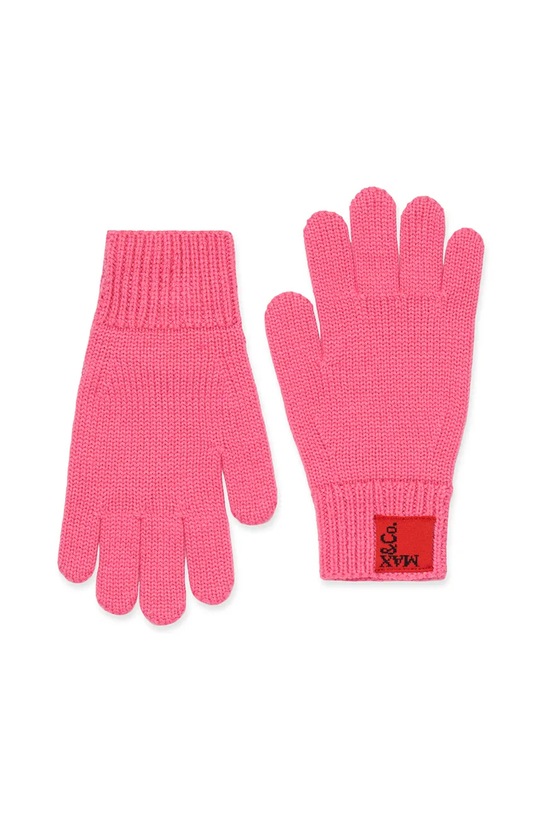 MAX&Co. mănuși cu lână MAXN2F GLOVE cu adaos de lână roz MX0243