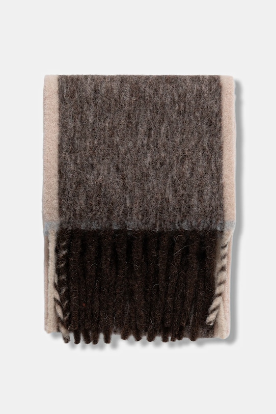 Liviana Conti szalik z dodatkiem wełny A5WF56 brązowy ZW25