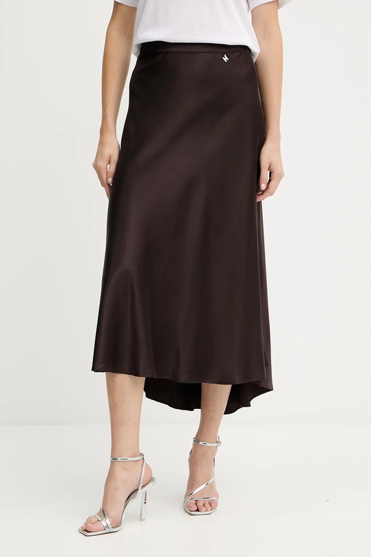 Sukně Silvian Heach FAREMI midi hnědá GPA25324LO