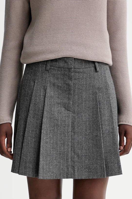 Marc O'Polo spódnica z dodatkiem wełny wzorzyste szary 510023720117