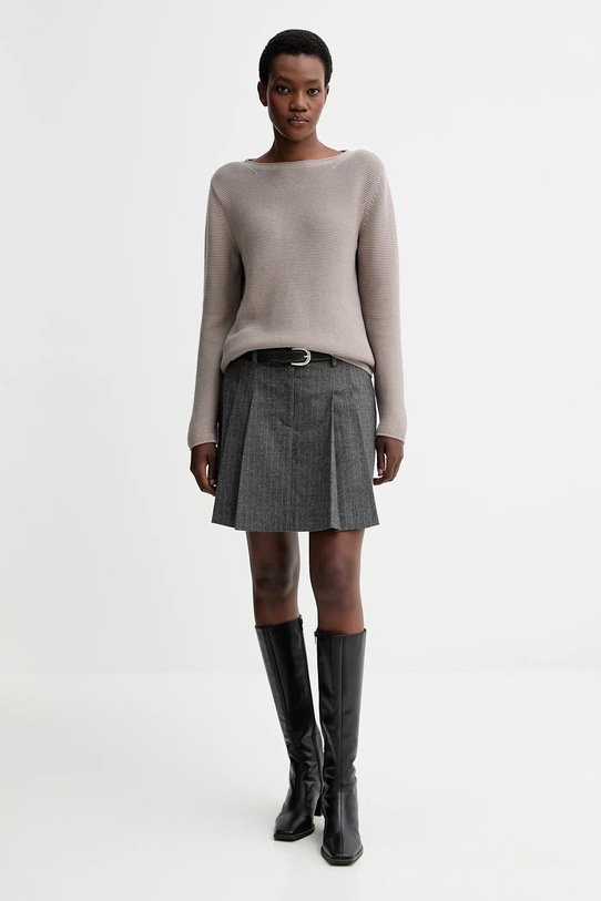 Marc O'Polo spódnica z dodatkiem wełny 510023720117 szary ZW25