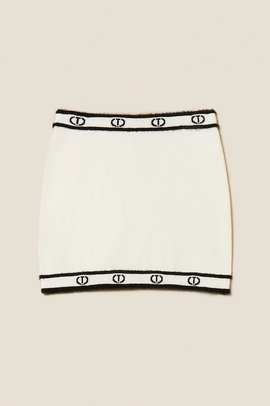 Дитяча спідниця з домішкою вовни Twinset 252GJ3072 білий ZW25