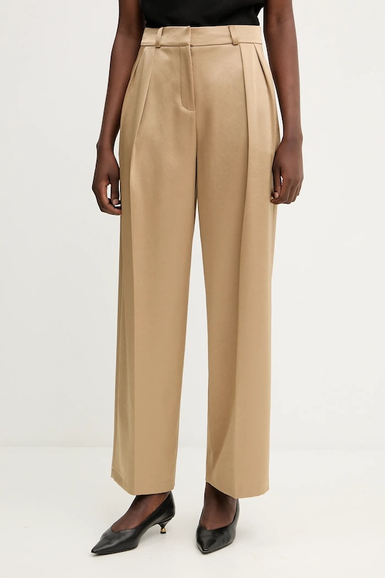 Kalhoty Liviana Conti high béžová F5WS80