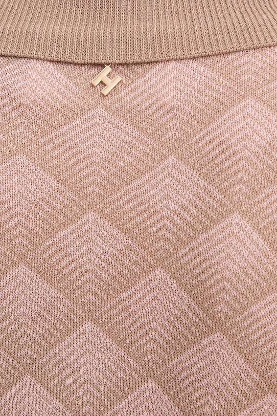 Silvian Heach spodnie z domieszką lnu ARIS GPA25201PA różowy