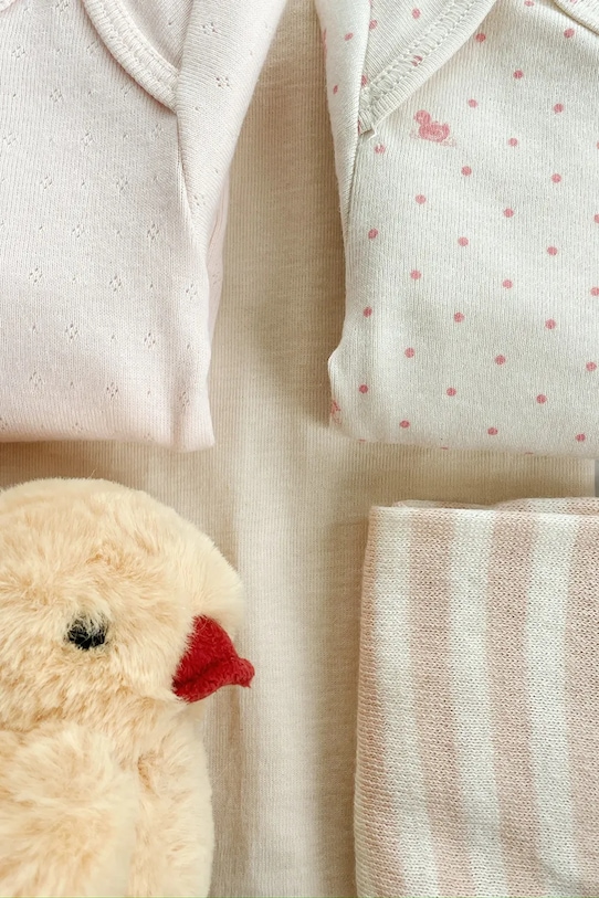 Fanga Fontana pantaloni din bumbac pentru bebeluși VENTI KNIT PANTS GOTS FA100014 bej