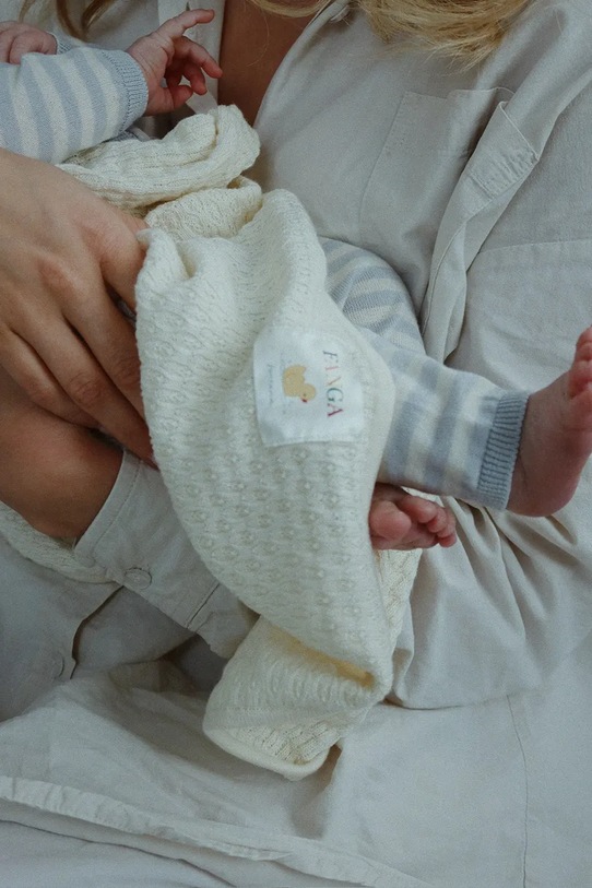 Fanga Fontana spodnie bawełniane niemowlęce VENTI KNIT PANTS GOTS FA100014 niebieski