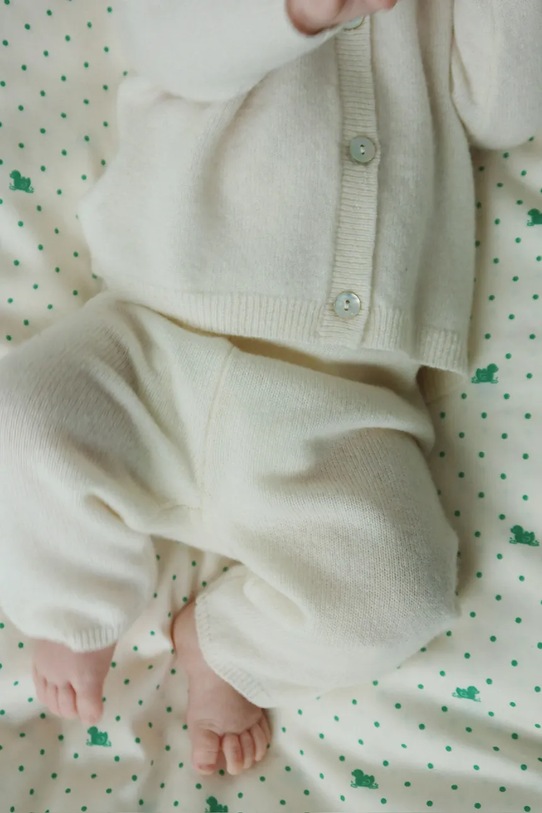 Fanga Fontana spodnie wełniane niemowlęce SAVORA PANTS wełna beżowy FA100048