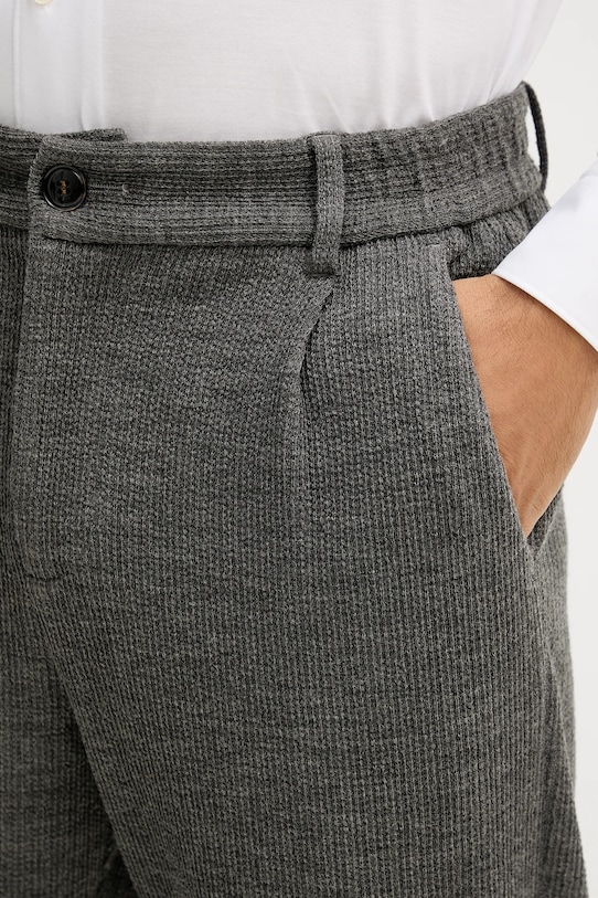 Mos Mosh pantaloni con lana BALDO grigio 509010