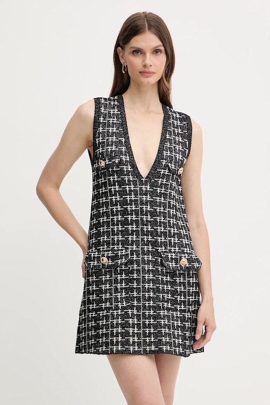 Silvian Heach rochie ISMET mini negru GPA25285VE