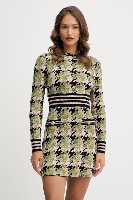 Silvian Heach sukienka AGVA casual zielony GPA25272VE