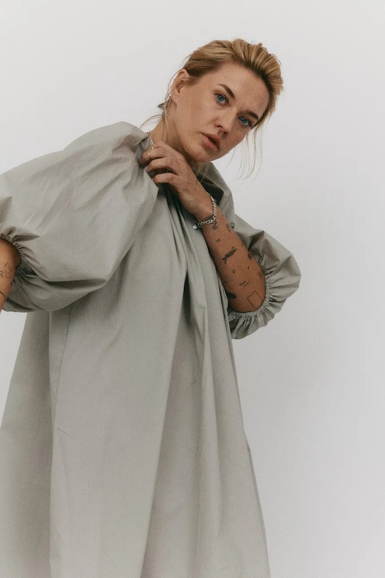 MUUV. rochie suk.kr.BUFFLE gri ZW25