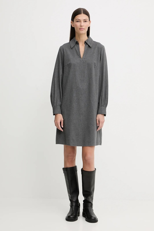 Marc O'Polo sukienka bawełniana 510089621497 szary ZW25