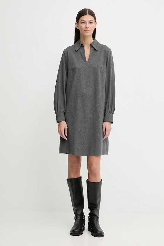 Marc O'Polo sukienka bawełniana 510089621497 szary ZW25