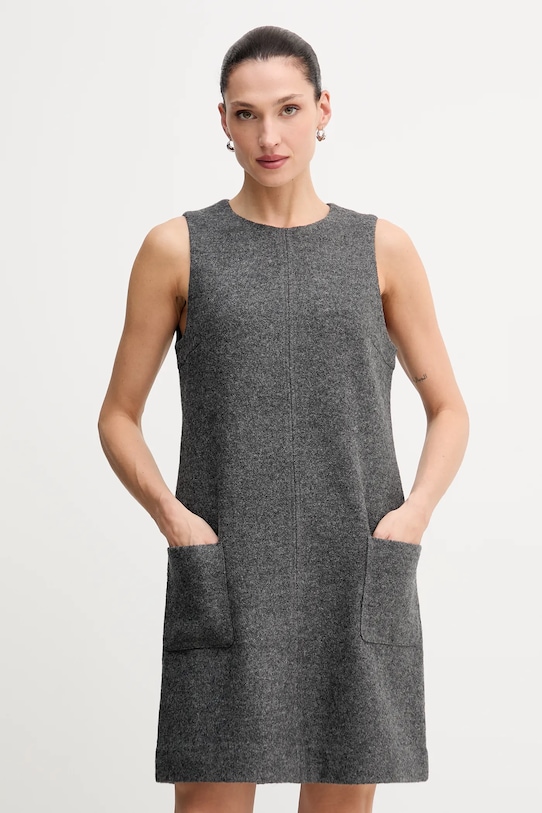 Φόρεμα με προσθήκη μαλλιού Marc O'Polo casual γκρί 510607721393