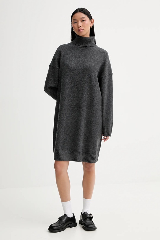Marc O'Polo sukienka z dodatkiem wełny 5000007956 szary ZW25