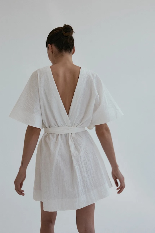 MUUV. sukienka GATINHO suk.krot.kimono.GATINHO biały ZS26