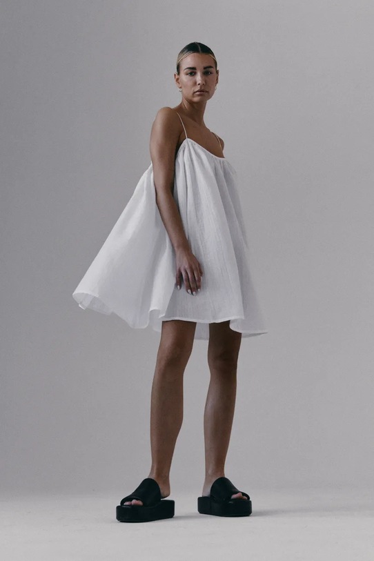 MUUV. sukienka bawełniana MINIME sukienka.krotka.MINIME biały