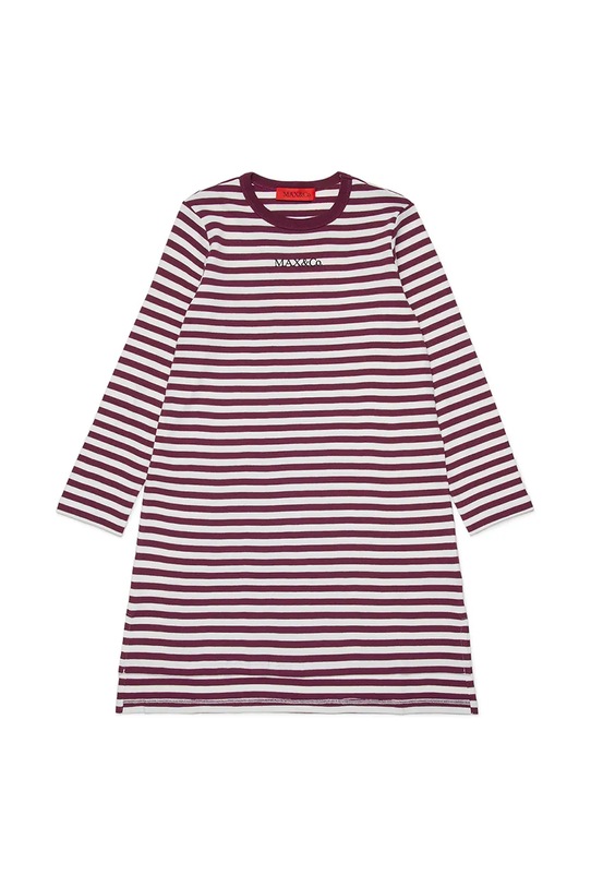 MAX&Co. sukienka bawełniana dziecięca MAXD33F DRESS wzorzyste bordowy MX0193