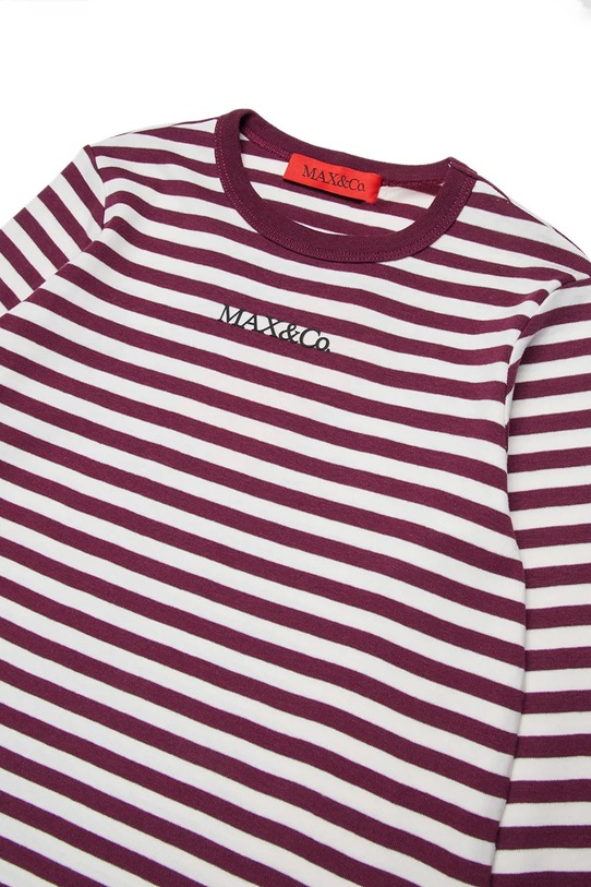 Dziewczynka MAX&Co. sukienka bawełniana dziecięca MAXD33F DRESS MX0193 bordowy