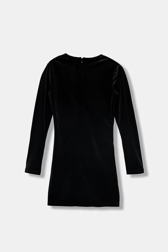 Twinset sukienka welurowa dziecięca 252GJ2035 czarny ZW25