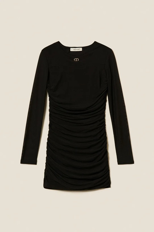 Twinset sukienka dziecięca z elastanem czarny 252GJ2312