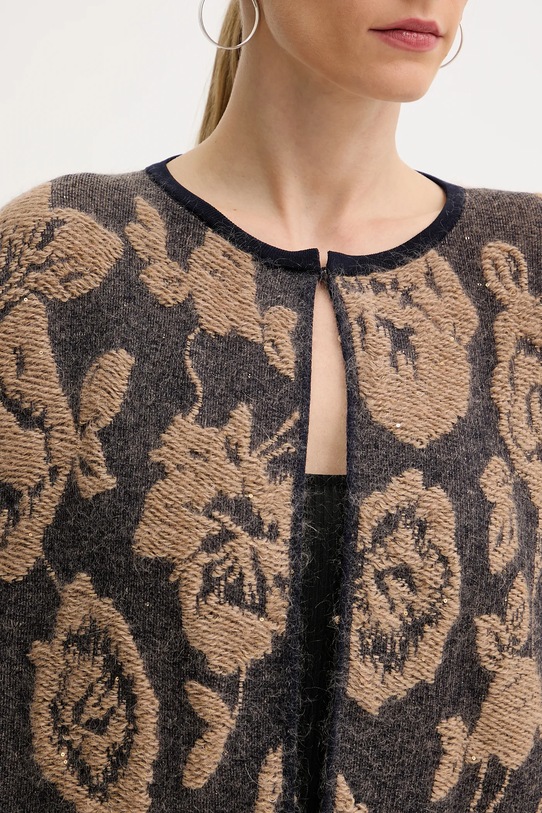 Liviana Conti kardigan z dodatkiem wełny brązowy L5WG69