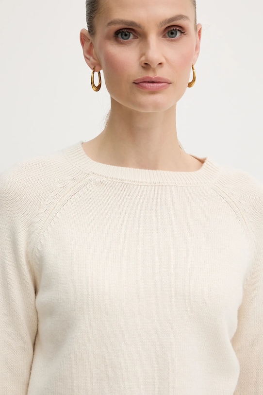 Silvian Heach sweter z domieszką wełny PICOULANE beżowy GPA25233MA