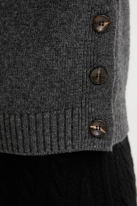 Silvian Heach sweter z domieszką wełny PICOULANE GPA25233MA szary