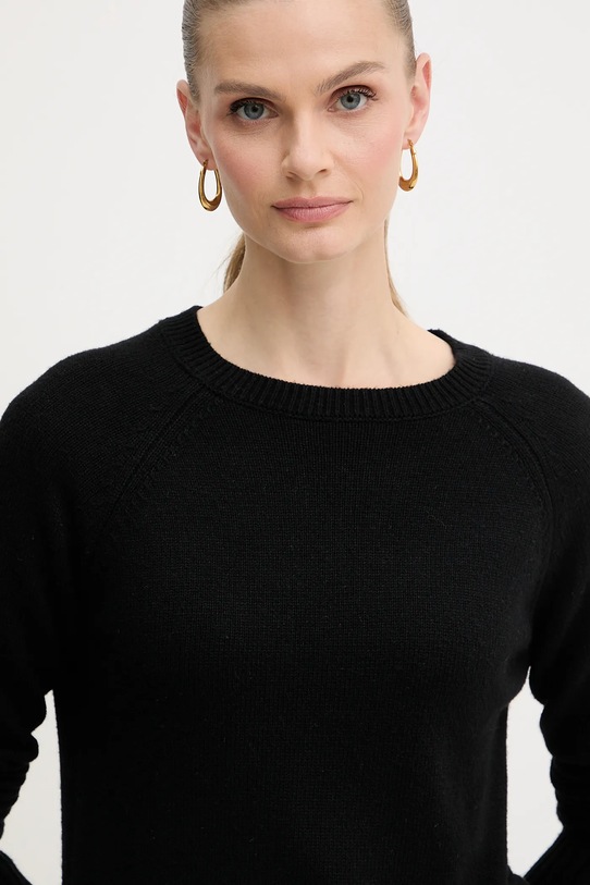 Silvian Heach sweter z domieszką wełny PICOULANE czarny GPA25233MA