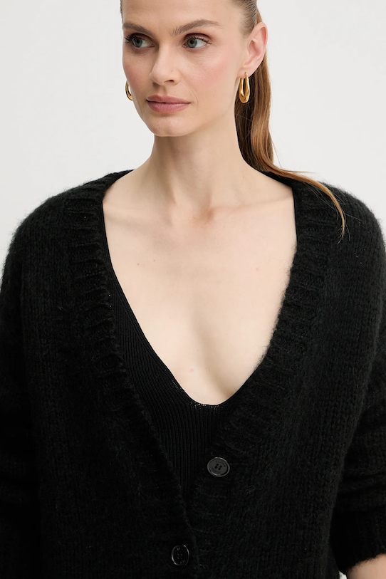 Кардиган с примесью шерсти Silvian Heach LETSOSA чёрный GPA25267CD